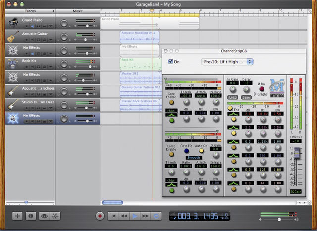 The ChannelStrip interface is large, but can be scaled down